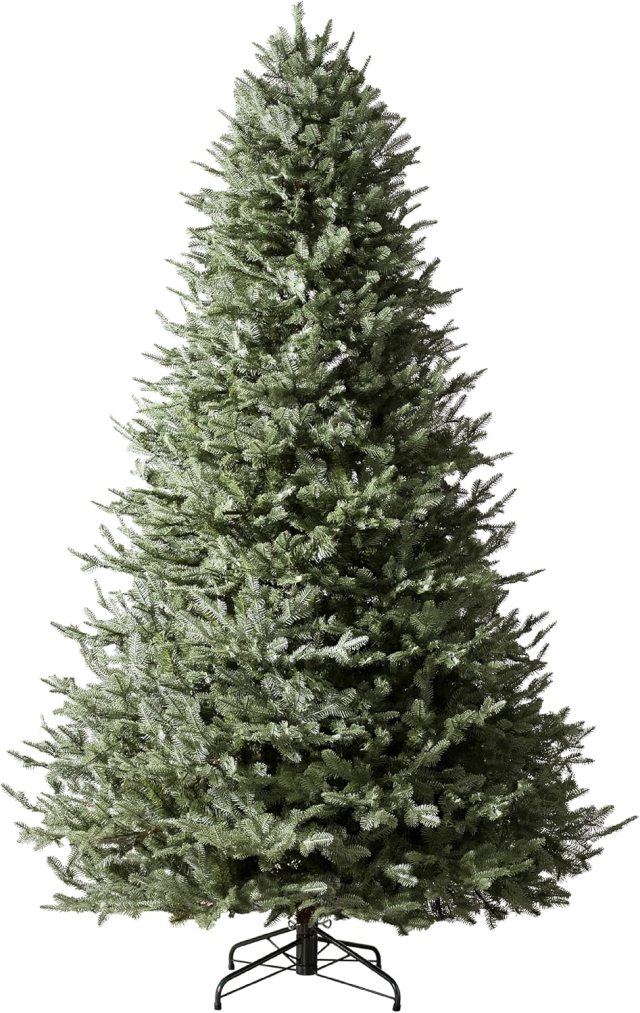 Balsam Hill Balsam Fir artificial Christmas tree shown undecorated, highlighting its full shape and realistic green branches.